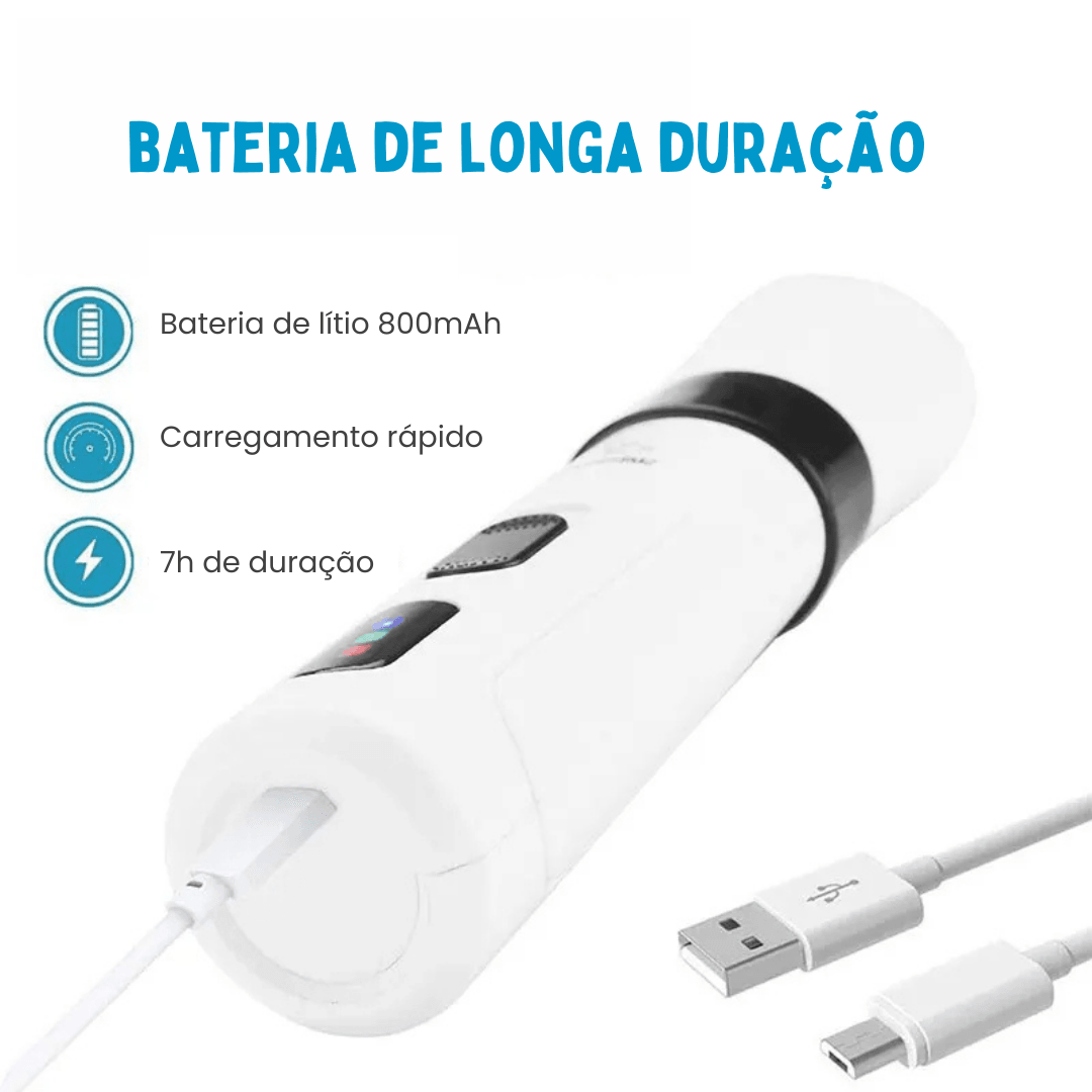 Lixador de Unha Pet Elétrico Recarregável Mundo Pet Love