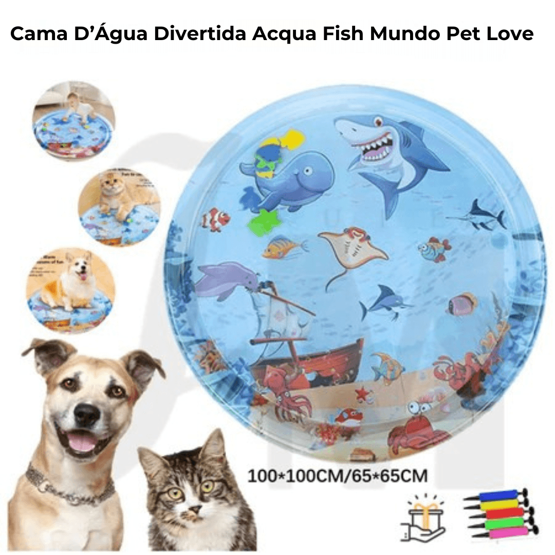 Caminha Divertida Acqua Fish Mundo Pet Love + Bomba de encher de Brinde