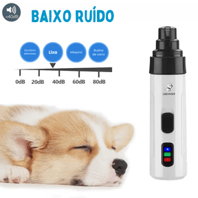 Lixador de Unha Pet Elétrico Recarregável Mundo Pet Love